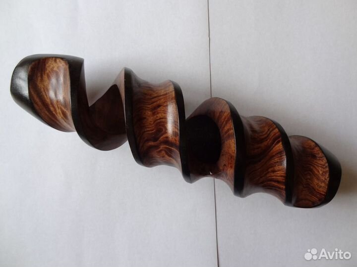 Напольная Витая деревянная ваза, высота 36 см