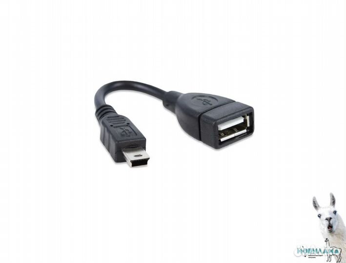 OTG кабель mini-usb (mini usb штекер - usb разъем)