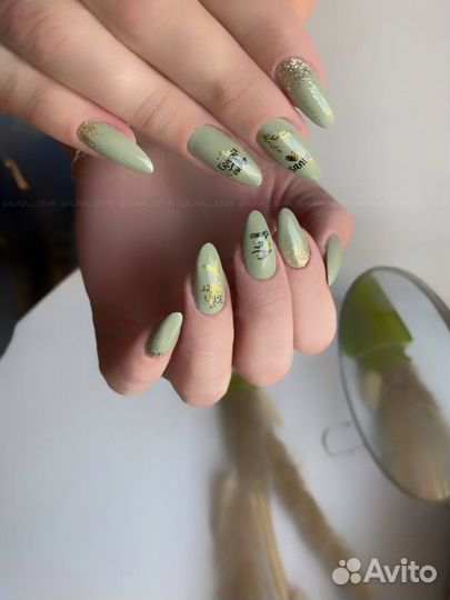 Маникюр гель-лак / наращивание гель и брови хна/кр