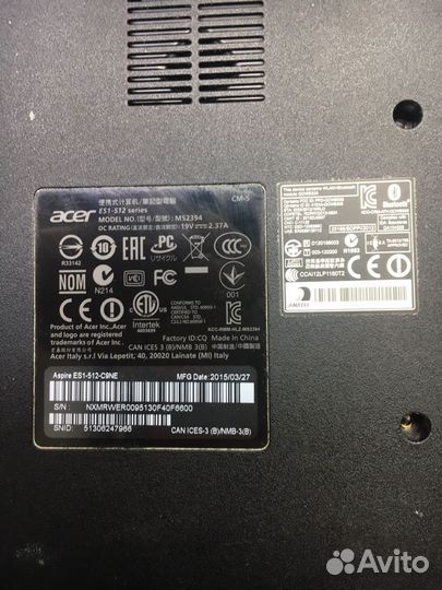 Ноутбук acer Es1 - 512