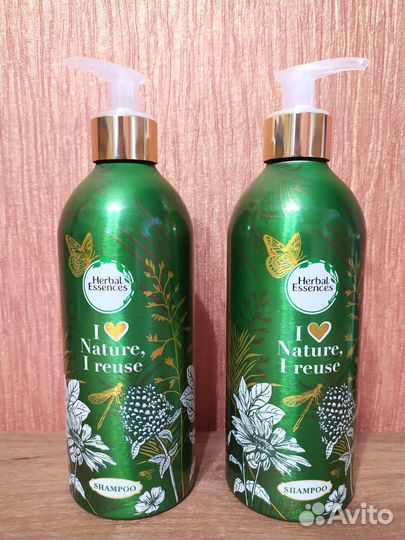 Herbal Essences пустой металлический флакон