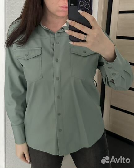 Рубашка из экокожи