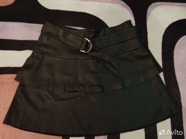 Кожаная юбка,xl
