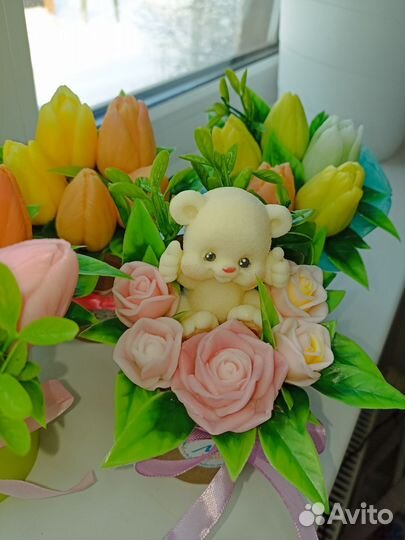 Букет цветов из мыла ручной работы