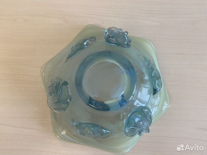 Вазы и фужеры СССР зеленое стекло