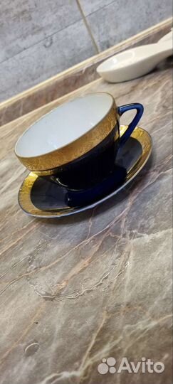 Набор СССР из 6 блюдец и 6 чашек