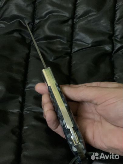 Нож складной сталь Булат. Ручной работы