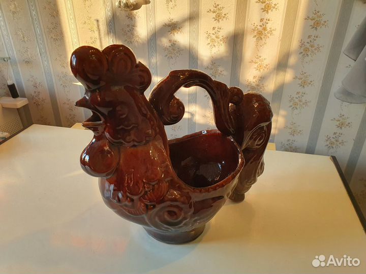 Керамический петух-ваза