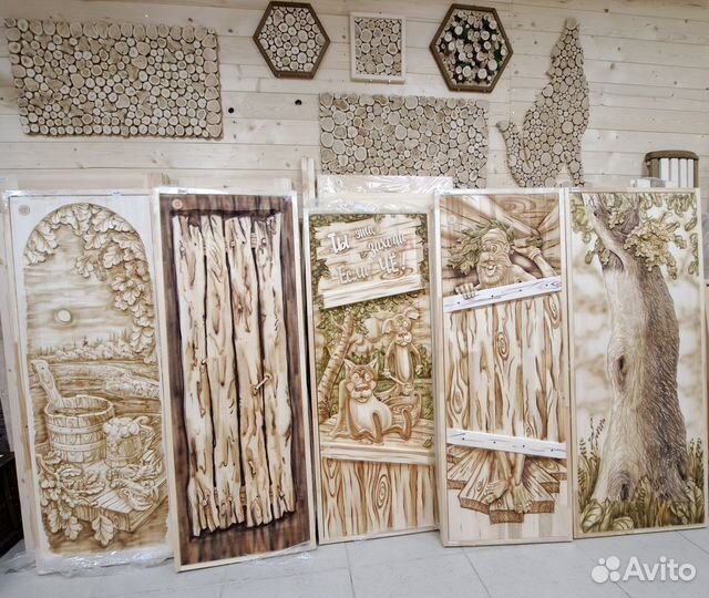 Деревянные резные двери из липы