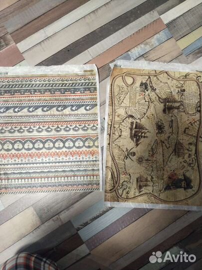 Декупажная карта Рисовая бумага