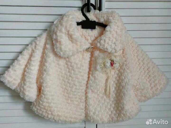 Праздничная меховая накидка (рост 92 см)