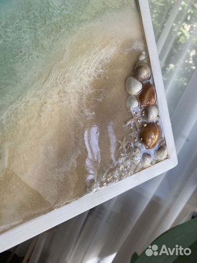 Поднос с эпоксидной смолой