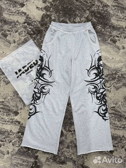 Спортивные брюки Jaded London Grey Tattoo Tribal