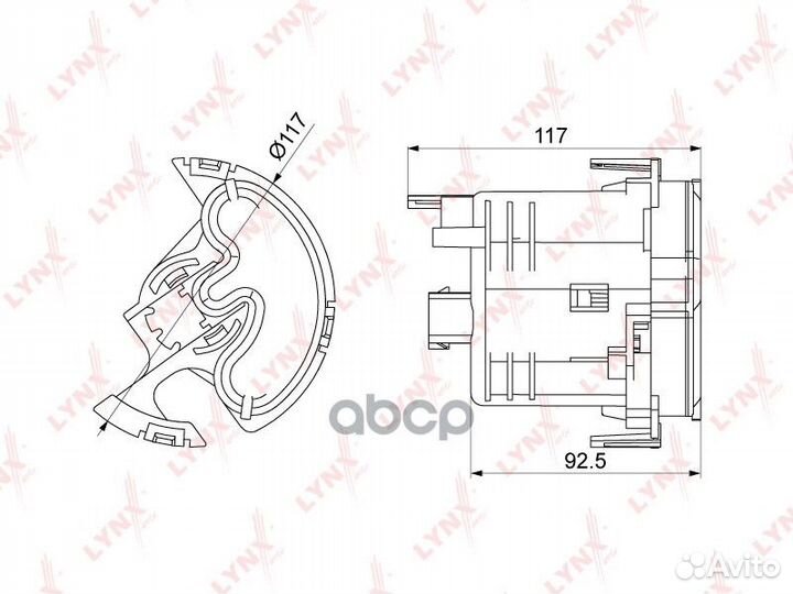 Фильтр топливный LF1071M lynxauto