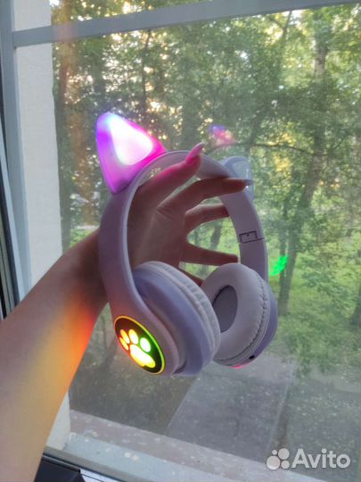 Наушники светящиеся с ушками