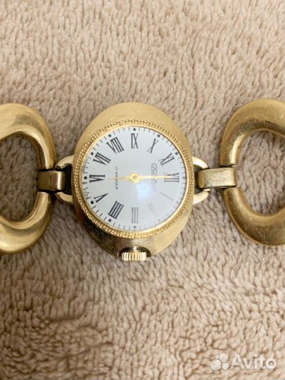 Часы Слава позолоченные AU с браслетов
