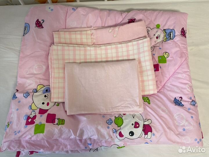 Детское одеяло и постельное белье лен