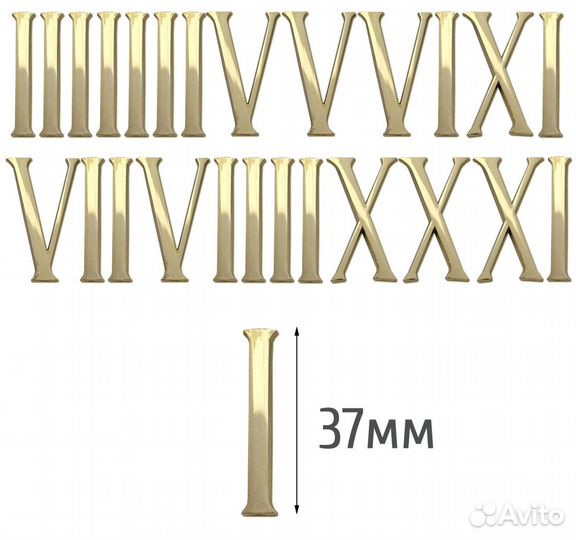 Цифры для часов, римские 3,7см опт