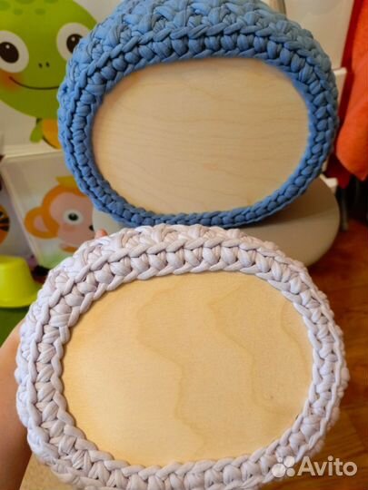 Корзинка из трикотажной пряжи