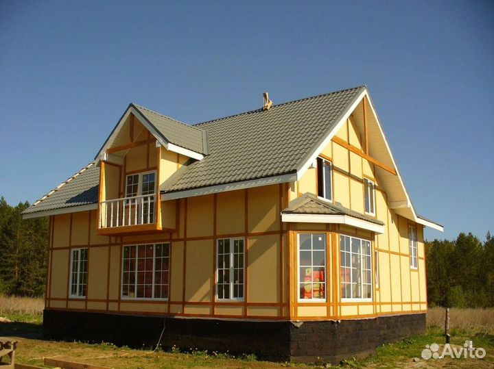 Дом из бруса с террасой