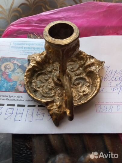 Подсвечник бронза литье