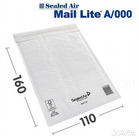 Упаковка / белый пакет с пупыркой внутри