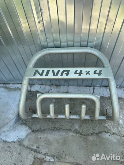 Кенгурятник на ниву и пороги подножка