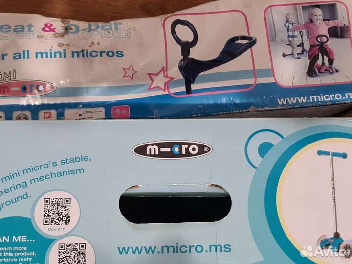 Самокат mini micro the original + seat & o- bar