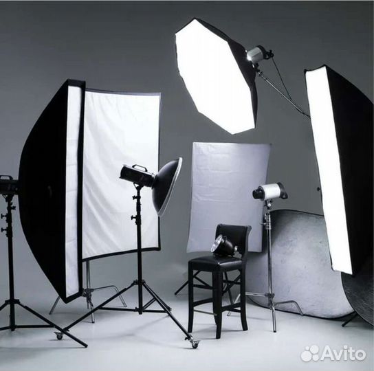 Мощный свет CY8300 100Вт+софтбокс + штатив (2 шт)