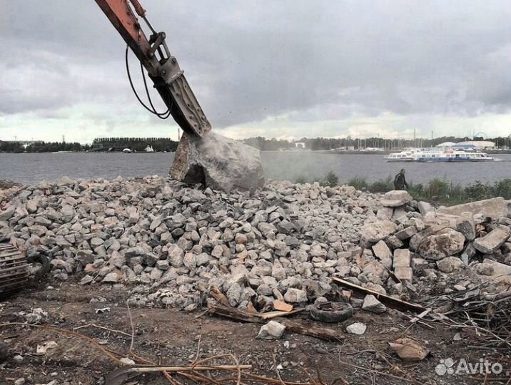 Бой бетона кирпича