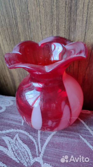 Ваза цветное стекло СССР