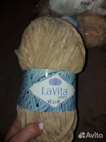 Пряжа lavita velur плюшевая