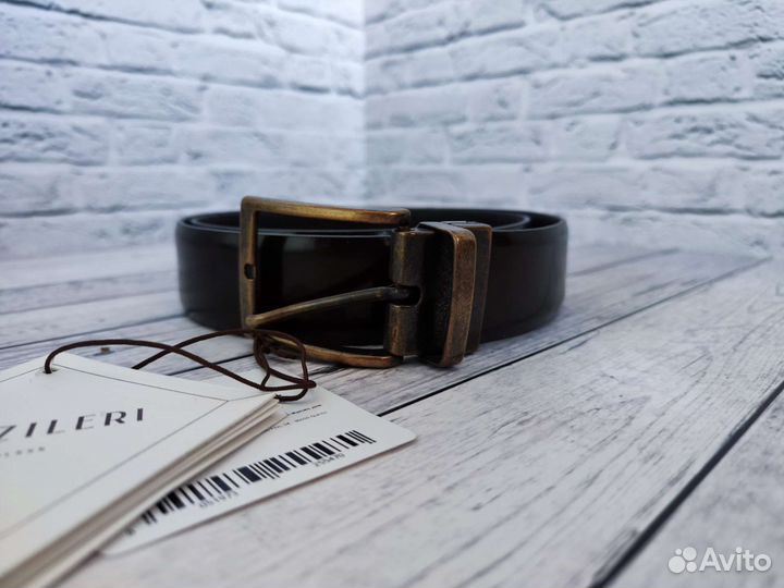Pal Zileri новый мужской кожаный ремень 34 Италия