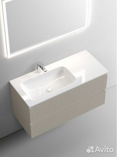 Тумба с раковиной Sancos Snob T 100 лев Beige Soft