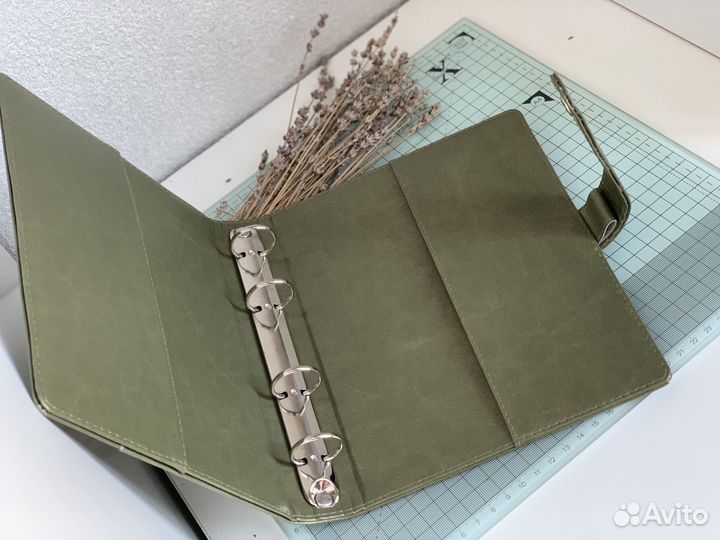 Ежедневник на кольцах из итальянской экокожи