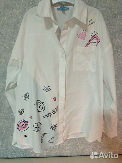 Блузка рубашка для девочки рост 140 10 лет