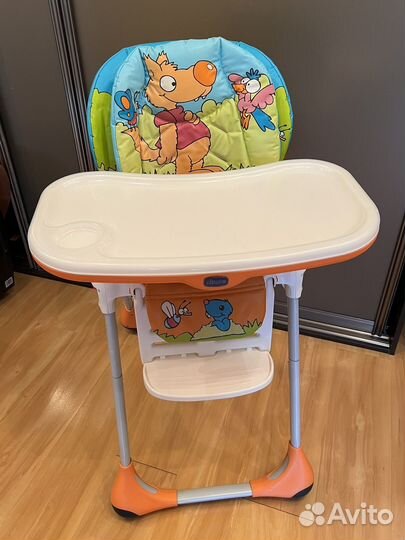 Chicco Polly 2в1 стульчик для кормлен Wood friends