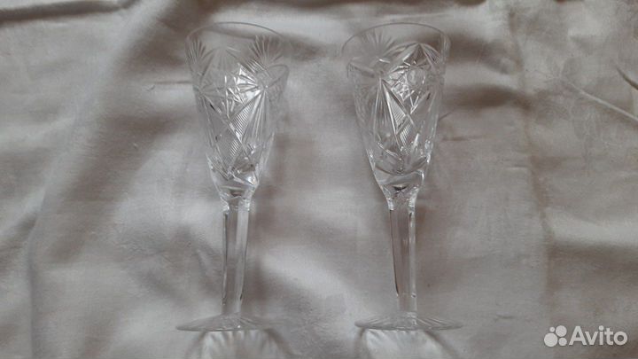 Хрустальные бокалы СССР фужеры