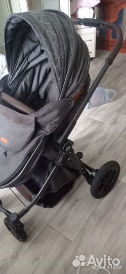 Коляска 2 в 1 luxmom цвет серый