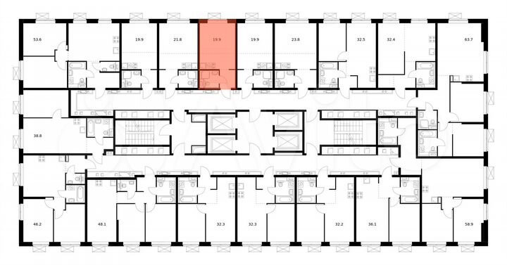 Квартира-студия, 19,9 м², 17/33 эт.