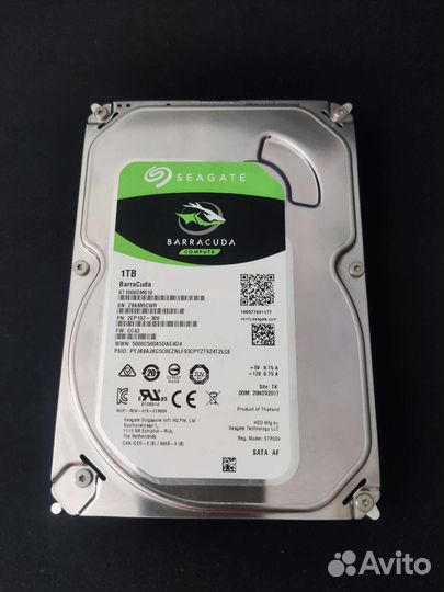Жесткий дтск 1 тб Seagate BarraCuda ST1000DM010