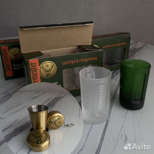 Рюмка + 3 шота набор Jagermeister