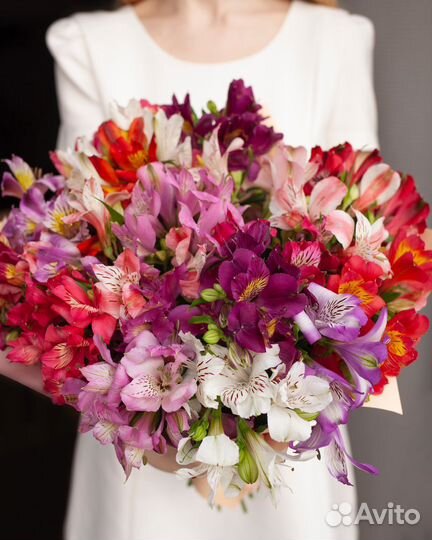 Цветы букет альстромерий, букеты, альстромерия