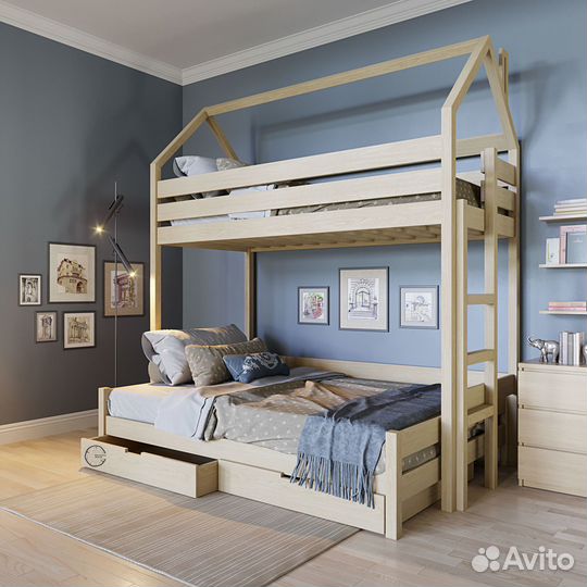 Двухъярусная кровать для всей семьи
