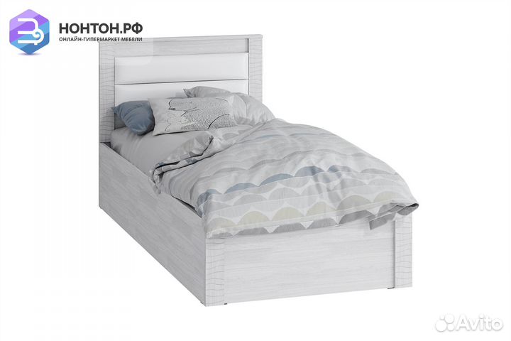 Кровать Монако кр-17 ясень белый / дуб шале