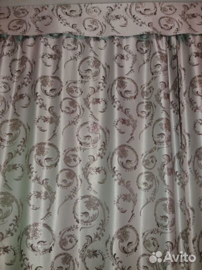 Шторы на 2 окна с ламбрекеном