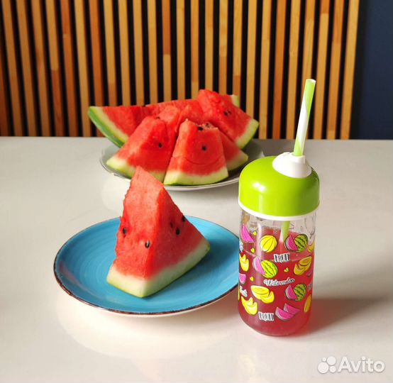 Банка с трубочкой 400 мл