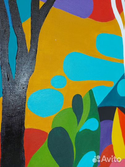 Картина Декоративный пейзаж (акрил, холст)