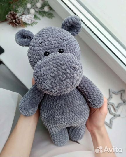 Вязаная игрушка Динозавр Бегемот Мишка Единорожка