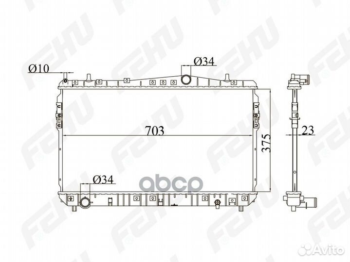 Радиатор охлаждения (сборный) для Chevrolet